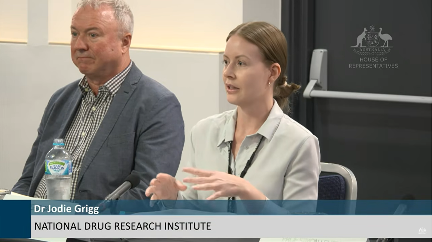 Dr Jodie Griggs speaking at Perth inquiry