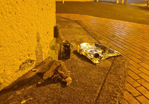 Discarded alcohol
