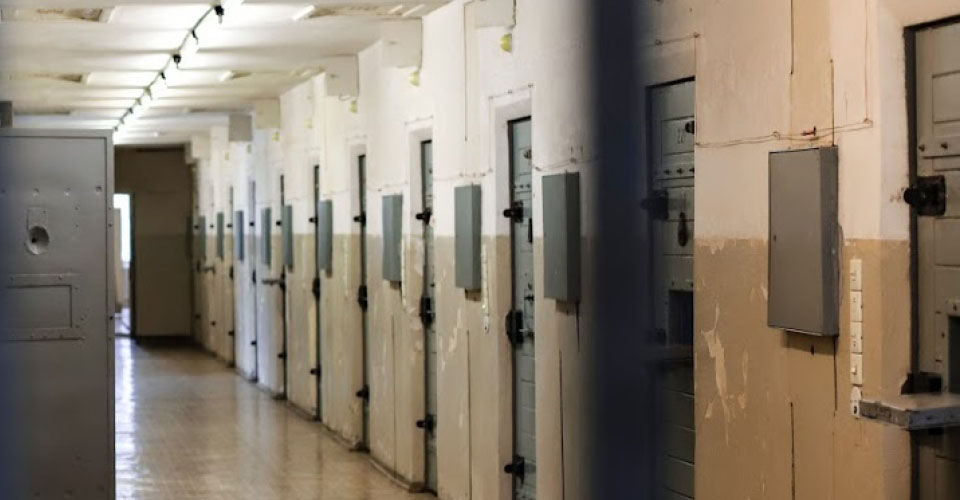 Rows of prison doors