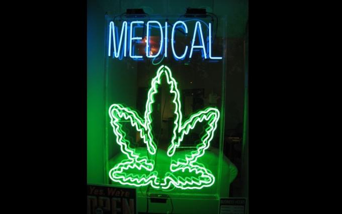 Medical cannabis neon sign