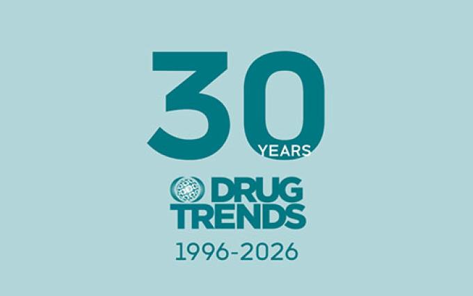 Drug Trends anniversary logo