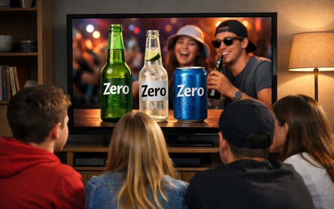 Zero alcohol adverts