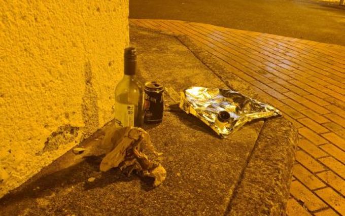 Discarded alcohol